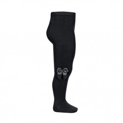 Collant in caldo cotone con fiocco laterale