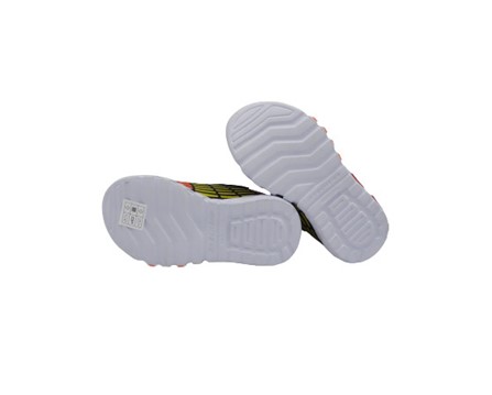 Scarpa ginnica in tessuto tecnico con velcro e luci