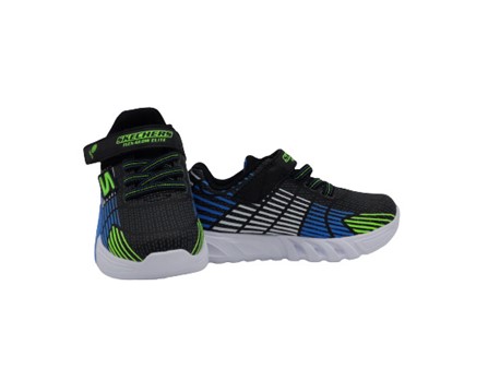 Scarpa ginnica in tessuto tecnico con velcro e luci