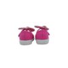 Ballerina in tessuto con cinturino in velcro e fiocco