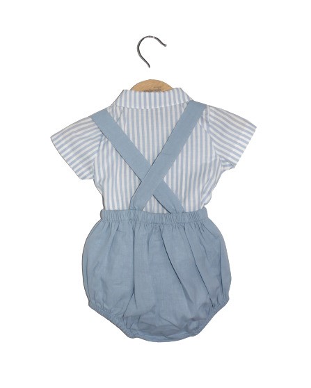 Completo salopette e camicia mezza manica