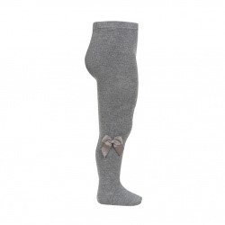 Collant in caldo cotone con fiocco laterale