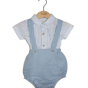 Completo salopette e camicia mezza manica