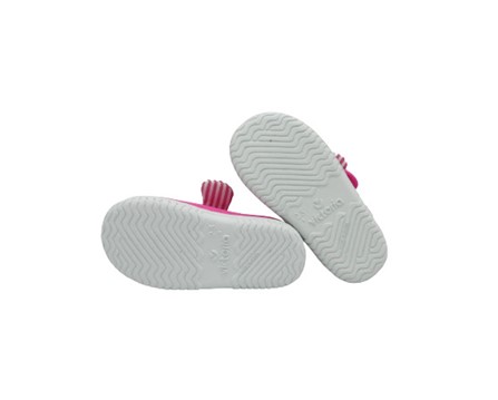 Ballerina in tessuto con cinturino in velcro e fiocco