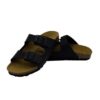 Ciabatta in eco pelle con doppie fibbie
