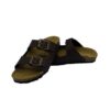 Ciabatta in eco pelle con doppie fibbie