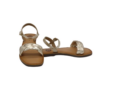 Sandalo francescano in laminato con intreccio