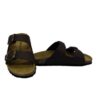 Ciabatta in eco pelle con doppie fibbie