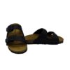 Ciabatta in eco pelle con doppie fibbie