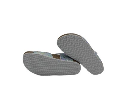 Sandalo in eco pelle con cuori multicolor