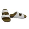 Ciabatta in eco pelle con doppie fibbie