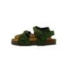 Sandalo in pelle con doppie fibbie