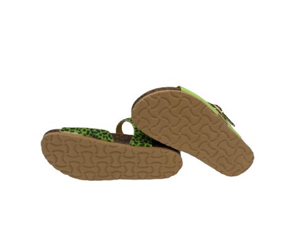 Sandalo in vernice e leopardato con doppia fibbia