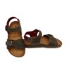 Sandalo in pelle con doppia fibbia