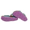 Sandalo bio in vernice con micro glitter e doppie fibbie