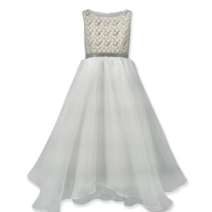 Vestito con corpino ricamato e gonellone in tulle