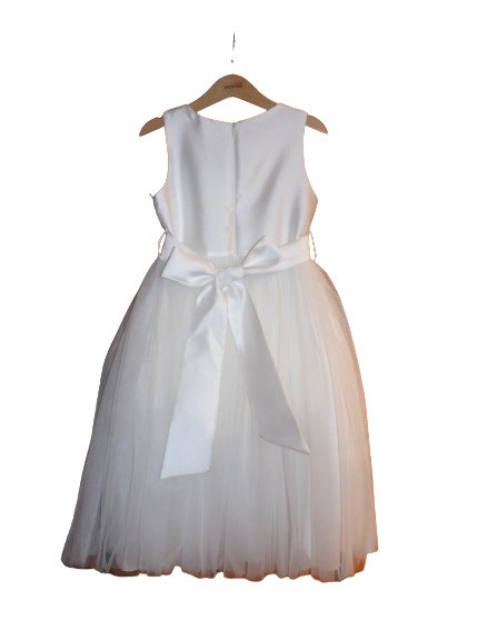 Vestito con gonnellone in tulle con fiore