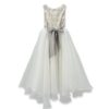 Vestito con corpino ricamato e gonellone in tulle