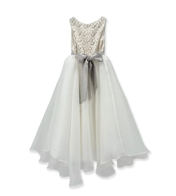 Vestito con corpino ricamato e gonellone in tulle