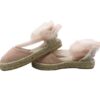 Espadrilles in tessuto con brillantini e nastro in tulle