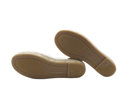 Espadrilles in tessuto con nastro in tulle