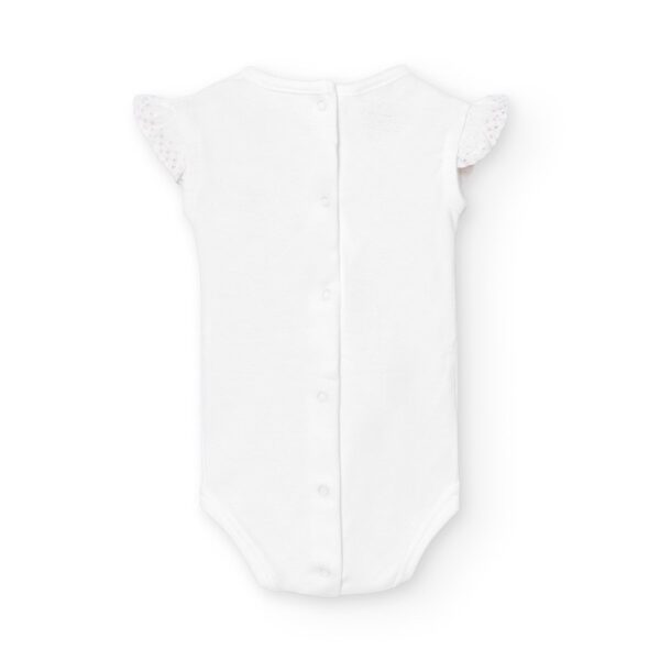 Body con manica aletta in pizzo