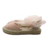 Espadrilles in tessuto con brillantini e nastro in tulle