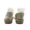 Espadrilles in tessuto con nastro in tulle