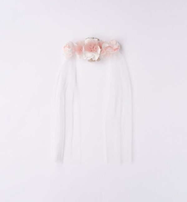 Cintura in tulle con fiori