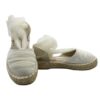 Espadrilles in tessuto con nastro in tulle