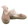 Espadrilles in tessuto con brillantini e nastro in tulle