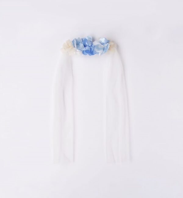 Cintura in tulle con fiori
