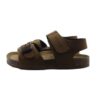 Sandalo in eco pelle con velcro e fibbia