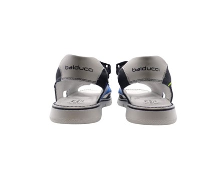 Sandalo in pelle con doppio velcro