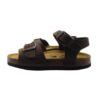 Sandalo in pelle con doppia fibbia
