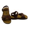 Sandalo in pelle con doppia fibbia