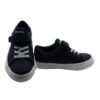 Sneaker in pelle con velcro e lacci