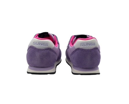 Sneaker in camoscio e tessuto con doppio velcro
