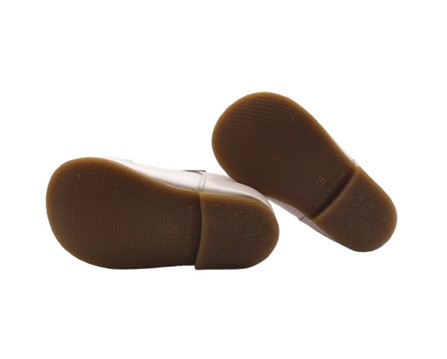 Ballerina primo passo in pelle con fiocco