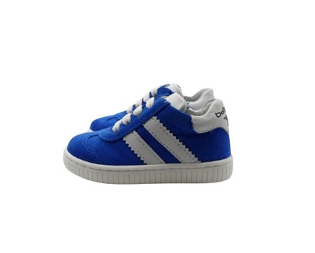 Sneaker primo passo in camposcio con lacci e zip laterale