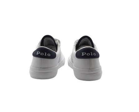 Sneaker in pelle con velcro e lacci