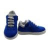 Sneaker primo passo in camposcio con lacci e zip laterale