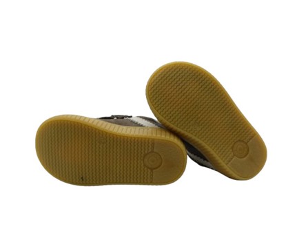 Sneaker primo passo in camoscio con doppio velcro