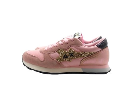 Sneaker ginnica in pelle con lacci