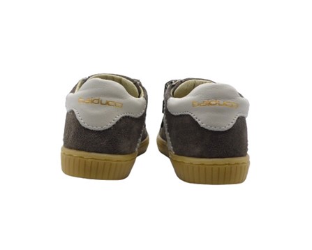 Sneaker primo passo in camoscio con doppio velcro