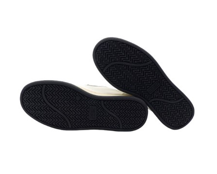 Sneaker in pelle e micro glitter con doppio velcro