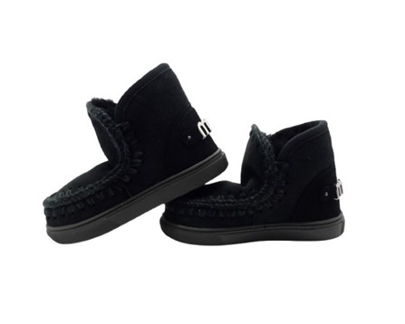 Eskimo basso scamosciato con logo in metallo sul retro