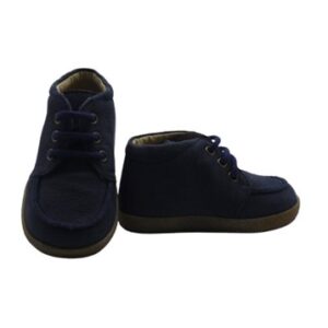 Sneaker primo passo in camoscio con lacci