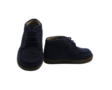Sneaker primo passo in camoscio con lacci