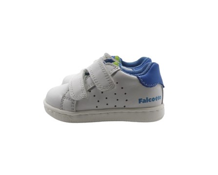 Sneaker primo passo in pelle con doppio velcro